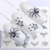 Αυτοκόλλητα μόδας για νύχια DIY Line Spider Angel Wing Star Sliders Διακόσμηση μανικιούρ Ακουαρέλα Αυτοκόλλητα νυχιών Decal Αξεσουάρ