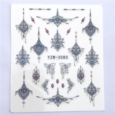 Αυτοκόλλητα μόδας για νύχια DIY Line Spider Angel Wing Star Sliders Διακόσμηση μανικιούρ Ακουαρέλα Αυτοκόλλητα νυχιών Decal Αξεσουάρ