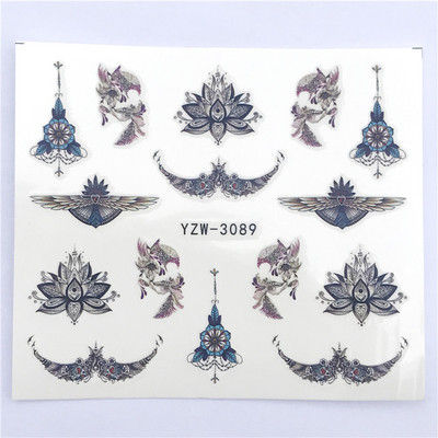 Αυτοκόλλητα μόδας για νύχια DIY Line Spider Angel Wing Star Sliders Διακόσμηση μανικιούρ Ακουαρέλα Αυτοκόλλητα νυχιών Decal Αξεσουάρ