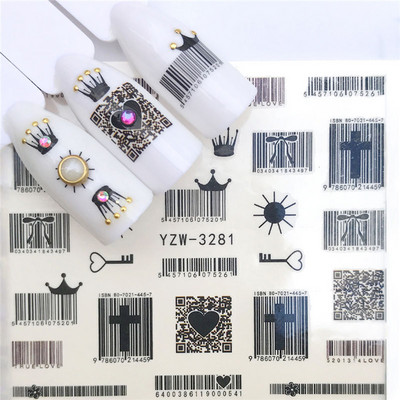 Αυτοκόλλητα μόδας για νύχια DIY Line Spider Angel Wing Star Sliders Διακόσμηση μανικιούρ Ακουαρέλα Αυτοκόλλητα νυχιών Decal Αξεσουάρ