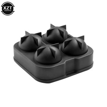 Για Whisky Ice Cube Maker Mold Mold Mold Αξεσουάρ στρογγυλής μπάρας από τούβλα Εργαλεία κουζίνας φόρμα πάγου υψηλής ποιότητας μαύρου χρώματος