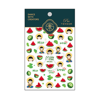 Σχέδιο Fresh Sweet Fruits 3D Αυτοκόλλητα Διακοσμητικά νυχιών Αυτοκόλλητα Λεμόνι Κεράσι 5D Soft Reliefs Χαλκομανίες νυχιών Χονδρική