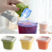 Jégtömb forma puha fedelű jégdoboz fedéllel barkácsolt gyümölcstej fagylaltkészítő hűtőszekrény jégtároló doboz nyári jégformák tálca