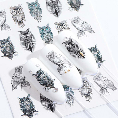 1 lehe gradient õitsemise flamingo liugur küünte kunsti kleebiste kleebiste kujundused veemärgi tätoveeringute kaunistamiseks LASTZ659-673