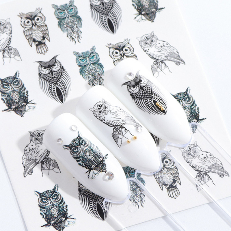 1 lehe gradient õitsemise flamingo liugur küünte kunsti kleebiste kleebiste kujundused veemärgi tätoveeringute kaunistamiseks LASTZ659-673