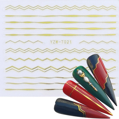 30 stílusos körömmatrica fekete-arany virág/szerelem/csipke/betűs szőlő gyémánt nyaklánc gél lakk csúszó kiegészítők körömdíszítő matricák