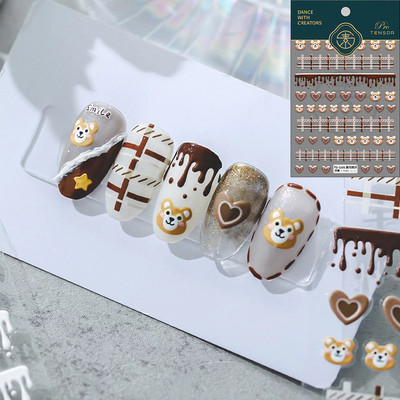 1 leht Happy Mood Nail Art Kleebised Armsad Lilled Täht Kuu Süda Õhupall 3D Kleebised Multifilmi Küünte disain DIY maniküüri tarvikud