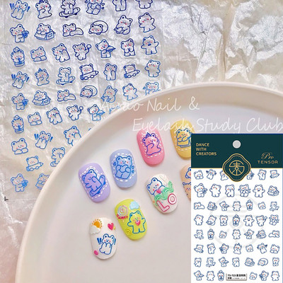 1 leht Happy Mood Nail Art Kleebised Armsad Lilled Täht Kuu Süda Õhupall 3D Kleebised Multifilmi Küünte disain DIY maniküüri tarvikud