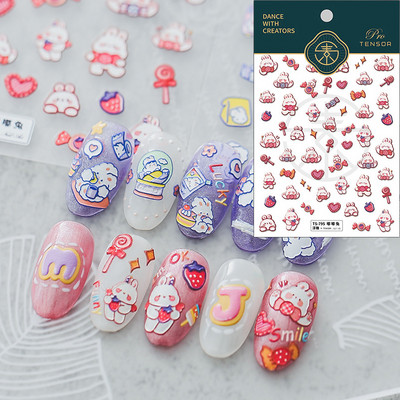 1 leht Happy Mood Nail Art Kleebised Armsad Lilled Täht Kuu Süda Õhupall 3D Kleebised Multifilmi Küünte disain DIY maniküüri tarvikud