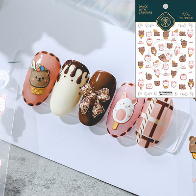 1 leht Happy Mood Nail Art Kleebised Armsad Lilled Täht Kuu Süda Õhupall 3D Kleebised Multifilmi Küünte disain DIY maniküüri tarvikud