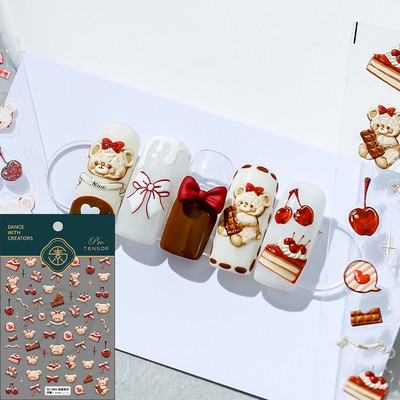 1 leht Happy Mood Nail Art Kleebised Armsad Lilled Täht Kuu Süda Õhupall 3D Kleebised Multifilmi Küünte disain DIY maniküüri tarvikud