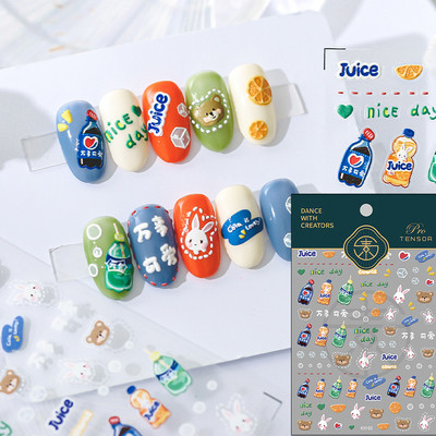 1 leht Happy Mood Nail Art Kleebised Armsad Lilled Täht Kuu Süda Õhupall 3D Kleebised Multifilmi Küünte disain DIY maniküüri tarvikud