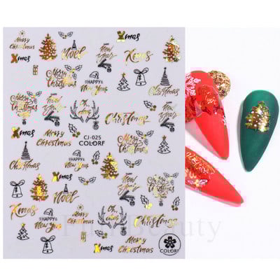 Őszi betakarítás matricák a körmökön Fekete arany őszi levél mókus fóliák matricák tippek holografikus lézeres fényes 3D körömdíszítés DecoCHCJ074