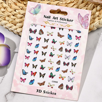 1 tk läbipaistvad mulliga küünekleebised ümmargused südamekujulised reljeefsed mullid disain 3D kleebised küünekleebised maniküüri kaunistused NK14