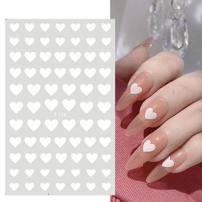 3D Love Heart Σχέδιο Βαλεντίνου Αυτοκόλλητα νυχιών Ρομαντικό Κομψό Κομψό Κοσμήματα με Δαντέλα Κόκκινη Καρδιά Sliders Μανικιούρ Βερνίκι νυχιών Αυτοκόλλητα SASW-CS