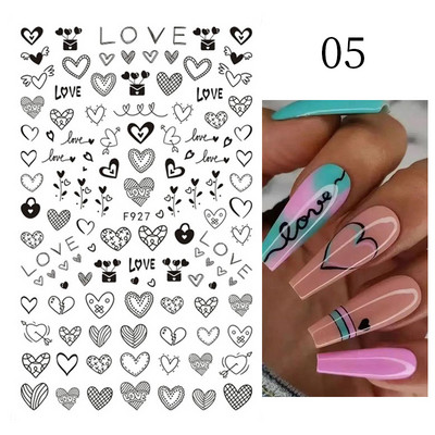 Γεωμετρικές γραμμές λουλούδια φύλλα τρισδιάστατο αυτοκόλλητο νυχιών φιγούρα ανθισμένη μαργαρίτα Sakura Αυτοκόλλητο αυτοκόλλητο αυτοκόλλητο μανικιούρ για νύχια