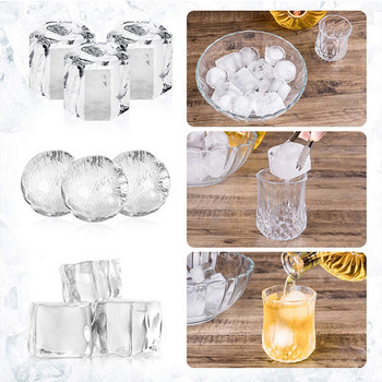 4/6/8/15 Grid Big Tray Ice Mold Giant Jumbo Large Food Grade Silicone Ice Cube Square Tray Mold DIY Ice Maker Ice Cube Tray