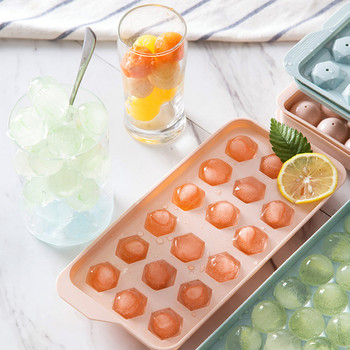 Тава за кубчета лед 3D кръгли форми за лед Направи си сам Домашен бар Парти Използвайте кръгла топка Машини за производство на кубчета лед Кухненски форми за сладолед Без BPA