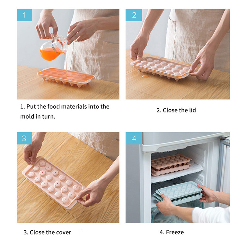 Jääkuubiku kandik 3D ümmargused jäävormid isetegemine kodubaari peol Kasuta ümmargust palli jääkuubiku valmistamise seadmed köök jäätisevormid BPA vaba