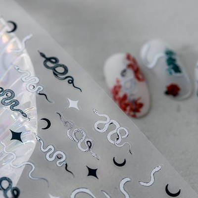 1 foi de autocolante 3D subțiri și rezistente pentru unghii, modele de siluete de pisici negre mate transparente, autocolante pentru unghii, decorațiuni, decalcomanii