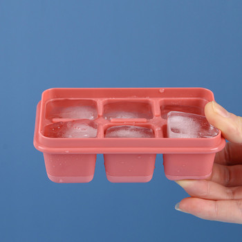 3 τεμ. Καλούπι πάγου Καλοκαίρι με Κάλυμμα Κουζίνας DIY Δίσκος πάγου Κουτί παιδικών τροφών κατηγορίας 6 σχάρες