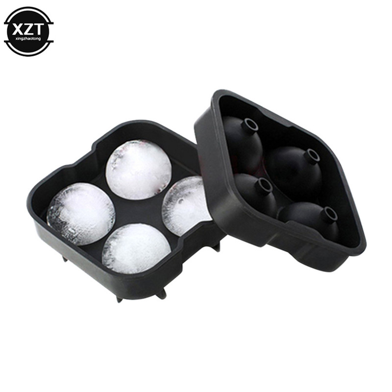 Mașină de fabricat cuburi de gheață pentru whisky, matriță cu bile, caramida, rotundă, din silicon, de înaltă calitate, de culoare neagră, pentru gheață, unelte de bucătărie, tăvi pentru cuburi reutilizabile