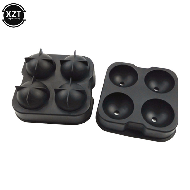 Mașină de fabricat cuburi de gheață pentru whisky, matriță cu bile, caramida, rotundă, din silicon, de înaltă calitate, de culoare neagră, pentru gheață, unelte de bucătărie, tăvi pentru cuburi reutilizabile