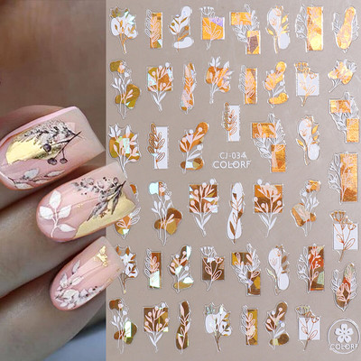 Nail Art matricák Geometria Virág Körömmatrica Kiegészítők Csúsztatók körmökhöz Design Dekoráció Fólia Körömdíszítés Kiegészítők