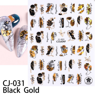 Nail Art matricák Geometria Virág Körömmatrica Kiegészítők Csúsztatók körmökhöz Design Dekoráció Fólia Körömdíszítés Kiegészítők