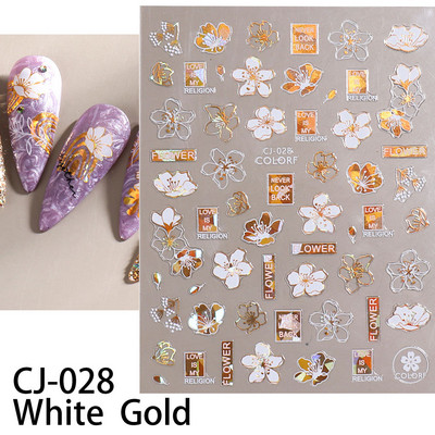 Nail Art matricák Geometria Virág Körömmatrica Kiegészítők Csúsztatók körmökhöz Design Dekoráció Fólia Körömdíszítés Kiegészítők