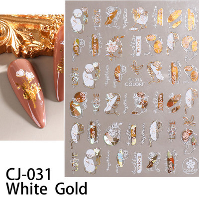 Nail Art matricák Geometria Virág Körömmatrica Kiegészítők Csúsztatók körmökhöz Design Dekoráció Fólia Körömdíszítés Kiegészítők