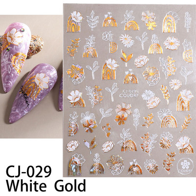 Nail Art matricák Geometria Virág Körömmatrica Kiegészítők Csúsztatók körmökhöz Design Dekoráció Fólia Körömdíszítés Kiegészítők