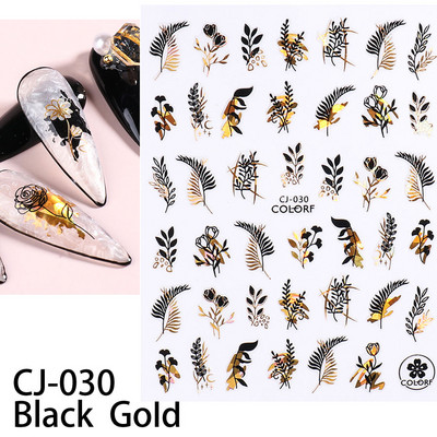 Nail Art matricák Geometria Virág Körömmatrica Kiegészítők Csúsztatók körmökhöz Design Dekoráció Fólia Körömdíszítés Kiegészítők