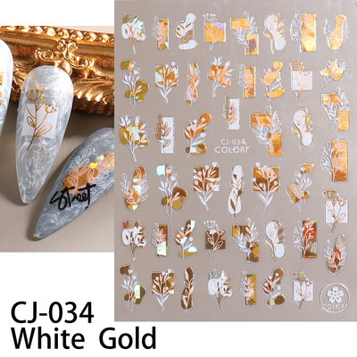 Nail Art matricák Geometria Virág Körömmatrica Kiegészítők Csúsztatók körmökhöz Design Dekoráció Fólia Körömdíszítés Kiegészítők