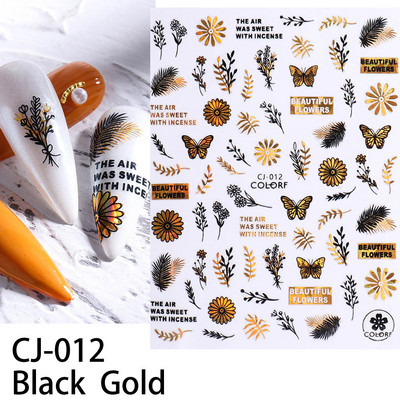 Nail Art matricák Geometria Virág Körömmatrica Kiegészítők Csúsztatók körmökhöz Design Dekoráció Fólia Körömdíszítés Kiegészítők