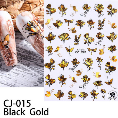 Nail Art matricák Geometria Virág Körömmatrica Kiegészítők Csúsztatók körmökhöz Design Dekoráció Fólia Körömdíszítés Kiegészítők