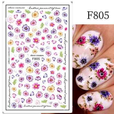 Nail Art matricák Geometria Virág Körömmatrica Kiegészítők Csúsztatók körmökhöz Design Dekoráció Fólia Körömdíszítés Kiegészítők