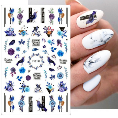 Nail Art matricák Geometria Virág Körömmatrica Kiegészítők Csúsztatók körmökhöz Design Dekoráció Fólia Körömdíszítés Kiegészítők