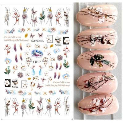 Nail Art matricák Geometria Virág Körömmatrica Kiegészítők Csúsztatók körmökhöz Design Dekoráció Fólia Körömdíszítés Kiegészítők