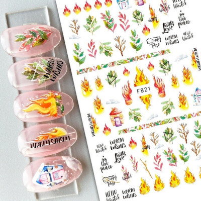 Nail Art matricák Geometria Virág Körömmatrica Kiegészítők Csúsztatók körmökhöz Design Dekoráció Fólia Körömdíszítés Kiegészítők