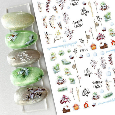 Nail Art matricák Geometria Virág Körömmatrica Kiegészítők Csúsztatók körmökhöz Design Dekoráció Fólia Körömdíszítés Kiegészítők