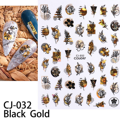 Nail Art matricák Geometria Virág Körömmatrica Kiegészítők Csúsztatók körmökhöz Design Dekoráció Fólia Körömdíszítés Kiegészítők