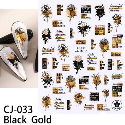 Nail Art matricák Geometria Virág Körömmatrica Kiegészítők Csúsztatók körmökhöz Design Dekoráció Fólia Körömdíszítés Kiegészítők