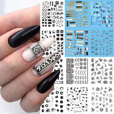 12 τμχ. Χαλκομανίες για το χειμώνα με νερό Nail Art Deer Bear Snowbird Sliders Cottage Landscape Ακουαρέλα αυτοκόλλητα νυχιών Τατουάζ GLBN2425-2436
