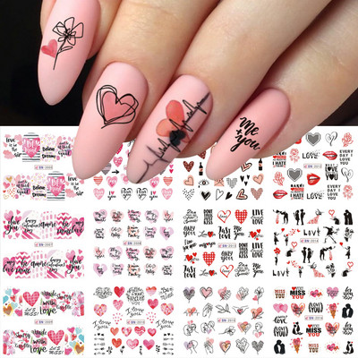 12 τμχ. Χαλκομανίες για το χειμώνα με νερό Nail Art Deer Bear Snowbird Sliders Cottage Landscape Ακουαρέλα αυτοκόλλητα νυχιών Τατουάζ GLBN2425-2436