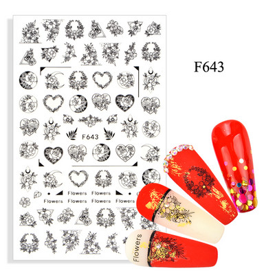 2023 ÚJ Körömmatrica Női Arc Vázlat Absztrakt Kép Szexi Lány Nail Art Öntapadó Matricák Tetoválások Csúsztatók Manikűr Barkácseszközök