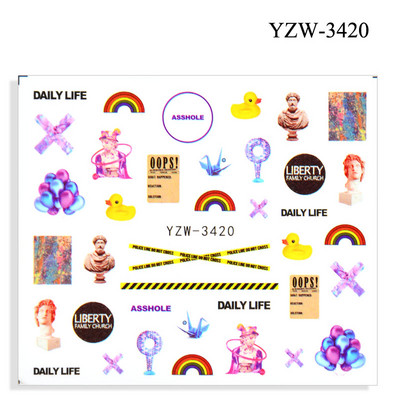 2023 ÚJ Körömmatrica Női Arc Vázlat Absztrakt Kép Szexi Lány Nail Art Öntapadó Matricák Tetoválások Csúsztatók Manikűr Barkácseszközök