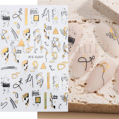 3D Sakura Fecske matricák körömön Nap Virág Levél Madár Rajzfilm Orchidea Csúsztató Vízfesték Köröm Design Manikűr SAF844-853