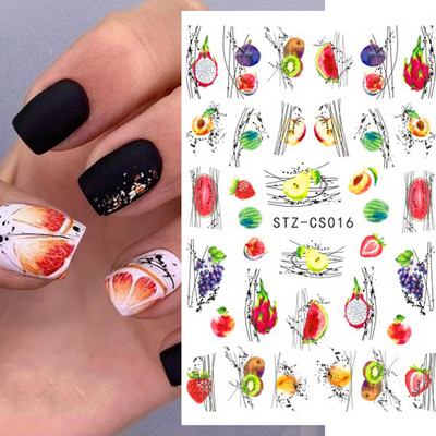 3D Sakura Fecske matricák körömön Nap Virág Levél Madár Rajzfilm Orchidea Csúsztató Vízfesték Köröm Design Manikűr SAF844-853