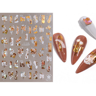 3D Sakura Fecske matricák körömön Nap Virág Levél Madár Rajzfilm Orchidea Csúsztató Vízfesték Köröm Design Manikűr SAF844-853